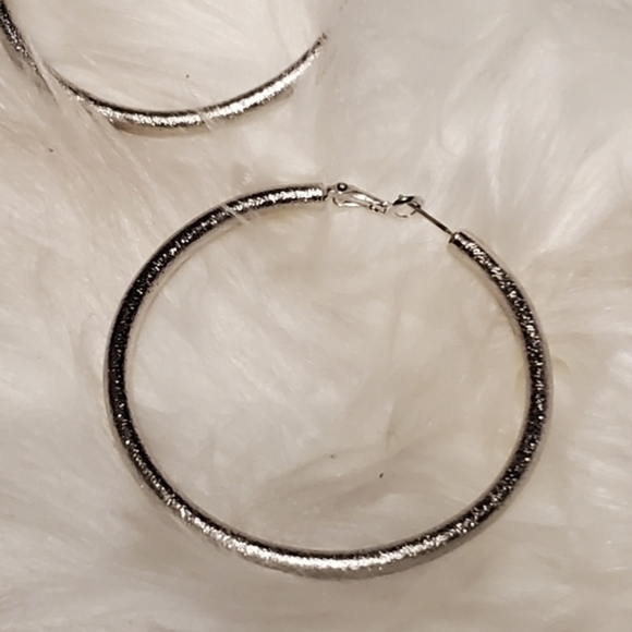 Huge Silver Hoops NEW - Picture 3 of 5